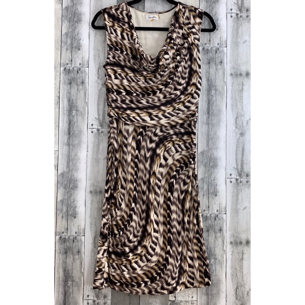 Calvin Klein Jersey Knit Draped Dress